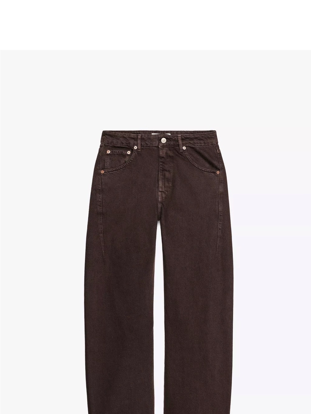 Women’s Dark Brown Straight-Leg slouchy Jeans 2 new
